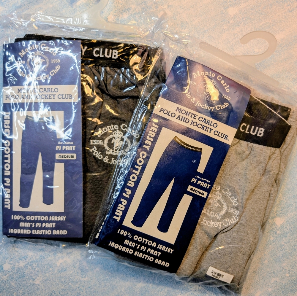 2-Monte Carlo Polo and Jockey Club Men's Cotton PJ Pants